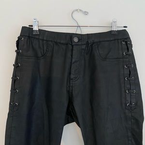 Berenice Black Leather Pants